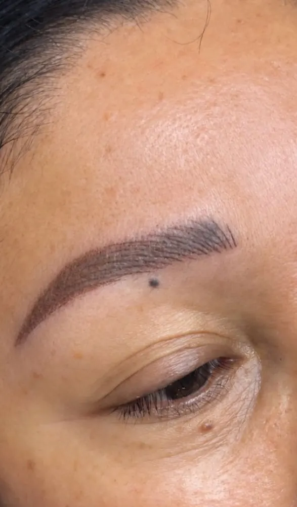 After: brow color correction followed by Nano Combo Brows, fresh and defined